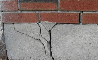Concrete foundation with serious structural damage in Columbus, OH