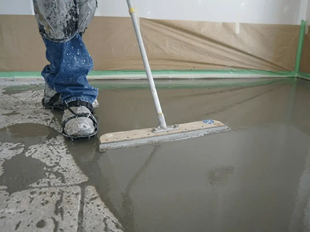 Uneven floor being professionally repaired in Columbus, OH