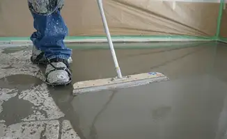 Uneven floor being professionally repaired in Columbus, OH